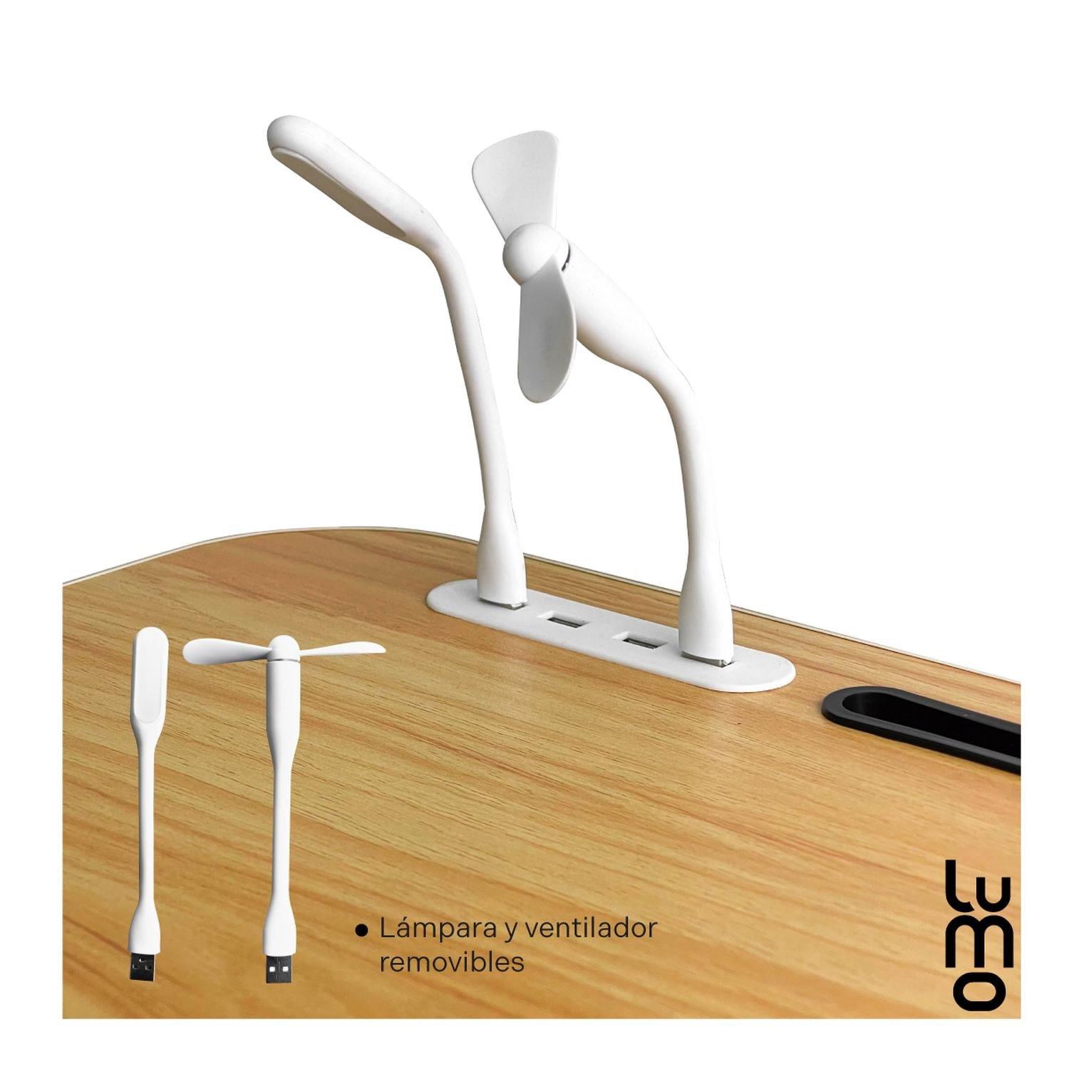 Mesa para laptop con lampara y ventilador